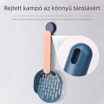 Vastagított macskaalom-kanál finom hálóval – ABS műanyag, macskáknak, Dada Bear márka (engedélyezett magánmárka)