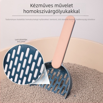 Vastagított macskaalom-kanál finom hálóval – ABS műanyag, macskáknak, Dada Bear márka (engedélyezett magánmárka)