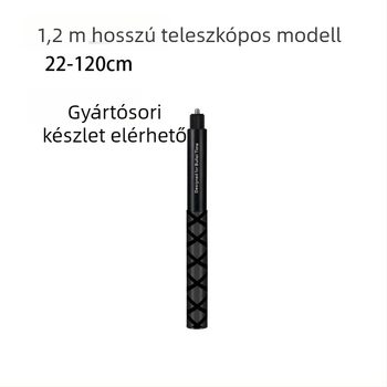 HB-120Z 7-szakaszos alumínium ötvözetű kiegészítő kar akciókamerákhoz és panorámaképekhez; kompatibil Insta360X4, GoPro, DJI Action 5; teherbírás max. 2 kg; logó nyomtatási lehetőség.