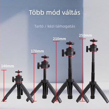 DJI Insta-kompatibil tripod és gimbal készlet, 4-szekciós teleszkópos selfie rúd, alumíniumötvözet, tömeg 130 g