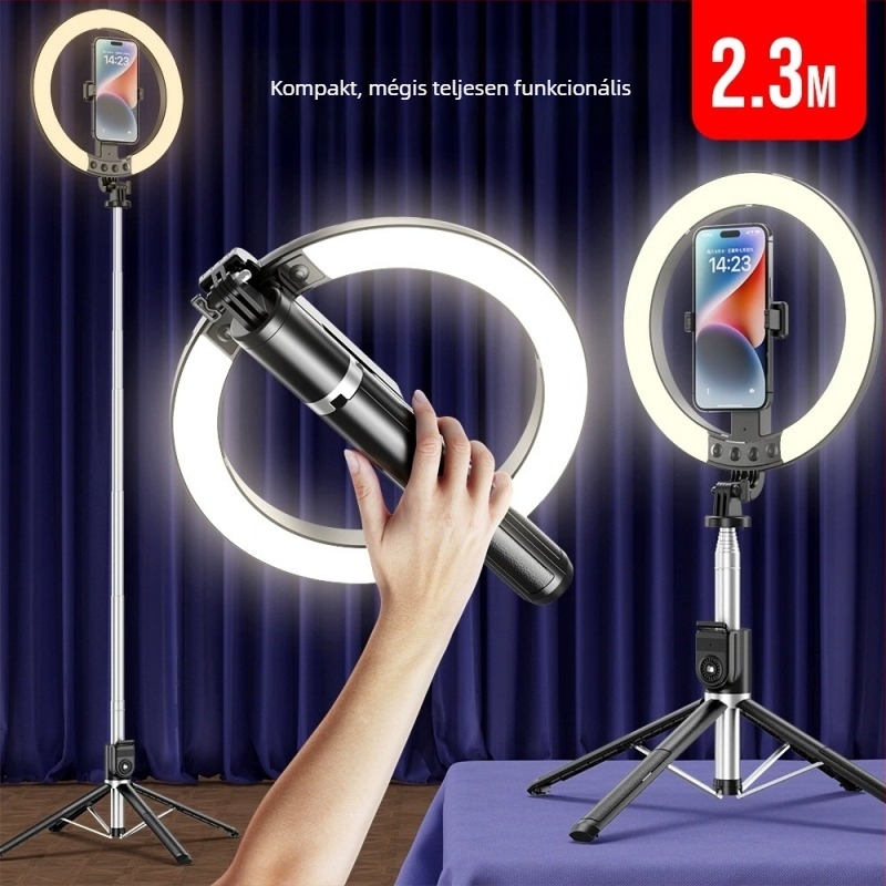 Selfie bot és padlón álló tripod mobiltelefonokhoz, alumíniumötvözet, Lan xinda, testreszabás elérhető