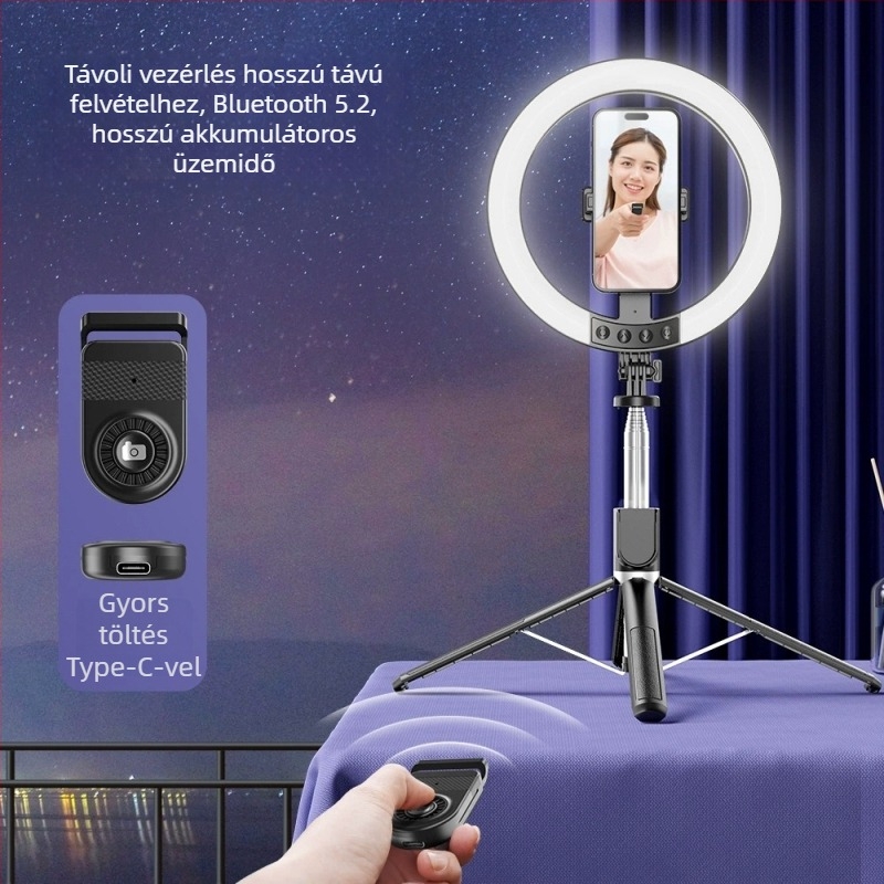 Selfie bot és padlón álló tripod mobiltelefonokhoz, alumíniumötvözet, Lan xinda, testreszabás elérhető