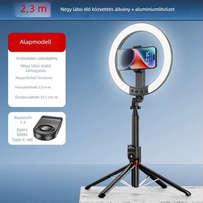 Selfie bot és padlón álló tripod mobiltelefonokhoz, alumíniumötvözet, Lan xinda, testreszabás elérhető