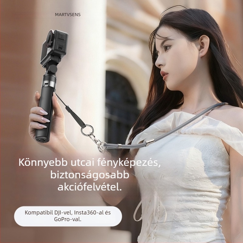 Hordozható Selfie Stick, L5pro Standard Edition, univerzális a DJI Action 6/54 Pro és Shadow Stone GoPro-hoz, Alumíniumötvözet, OEM/ODM logó