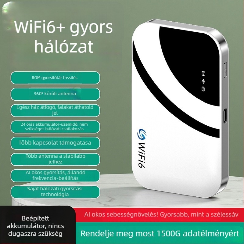 Könnyen hordozható Wi‑Fi router kültéri használatra, leválasztható dizájn, 150 Mbps, 2,4 GHz, 802.11ac, 3G/4G (WCDMA/CDMA2000)