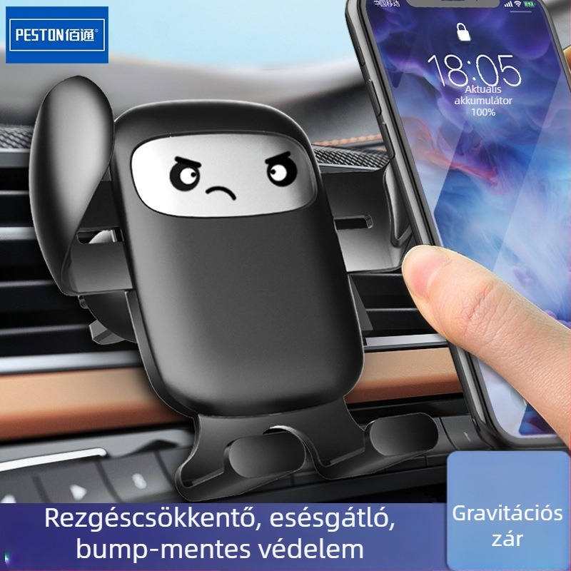 PESTON Autó tartó – Cartoon Expression Car Outlet Bracket, Műanyag, Cartoon stílus, Általános kompatibilitás
