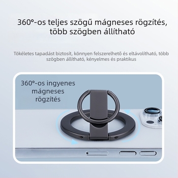 Személyre szabható autós mágneses gyűrű tartó MagSafe-kel, mágneses hátlap és asztali állvány a telefonhoz