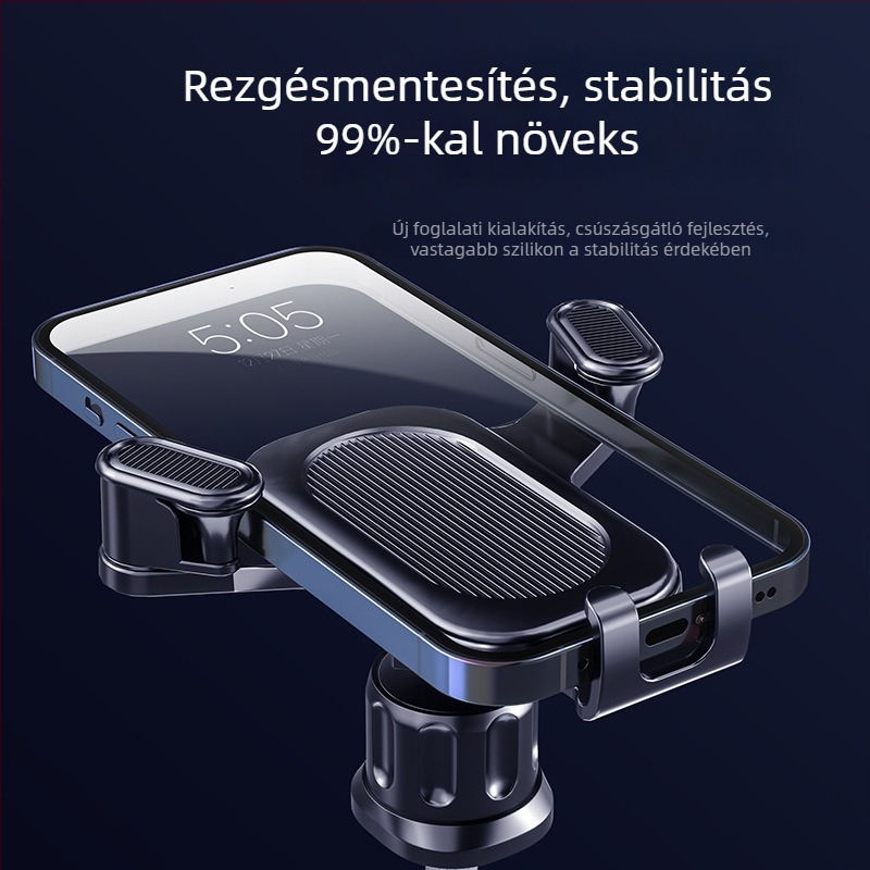 Univerzális autótelefon-tartó a ventillációs nyíláshoz, rezgéscsillapítás és navigáció