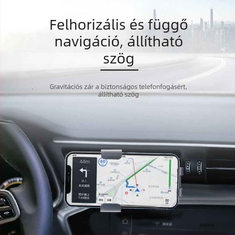 Autóba szerelhető tartó légcsatornához, navigációs tartó, univerzális mágneses tabletatartó, műanyag