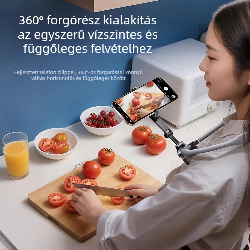 Xinlin Mágneses nyakpánt akciókamerákhoz - Szilikon+PC, univerzális, rezgéscsillapító