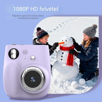 Gyerekeknek szóló Polaroid-stílusú nyomtató kamera – Mini intelligens X3, LCD 2.4'', 4800 pixel felbontás, 1300 mAh akkumulátor, memória-kártya támogatás