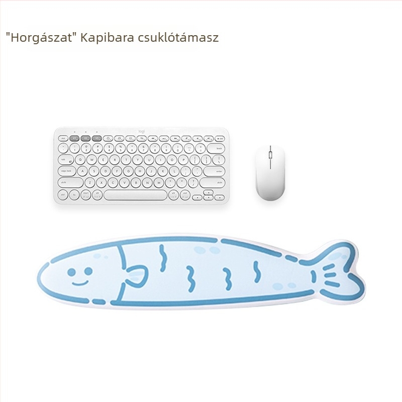 Kapibara csuklótámasz egérpad és billentyűzetpad, csúszásmentes gumi asztali matrica, 235×245×2 mm vagy 400×96×2 mm