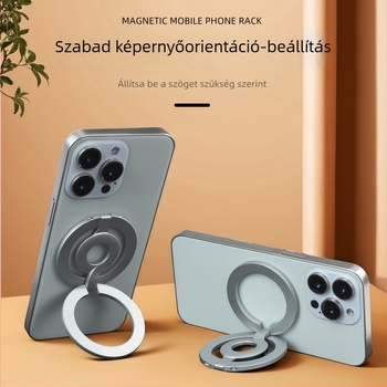 MagSafe mágneses telefon-tartó | kettős oldalú, fémből készült autó- és asztali állvány, hordozható, összecsukható