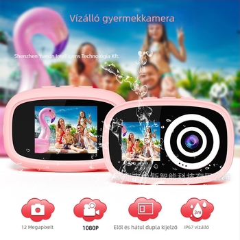 Gyerekeknek készült kamera kettős objektívvel, TF-kártya támogatás, 12–20 MP, ABS öko-barát ház, YAD modell, 3–5 órás akkumulátor-üzemidő
