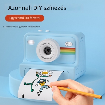 Gyerekeknek szóló kamera azonnali nyomtatással, privát modell Dy05, 12MP, TF-kártya tárhely, 2,0 hüvelykes LCD-kijelző, üzemidő 1 óra