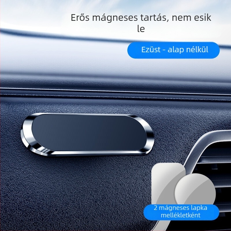 Mágneses autós telefontartó 360°-os forgással, ragasztóval rögzíthető — universal, ötvözetből készült