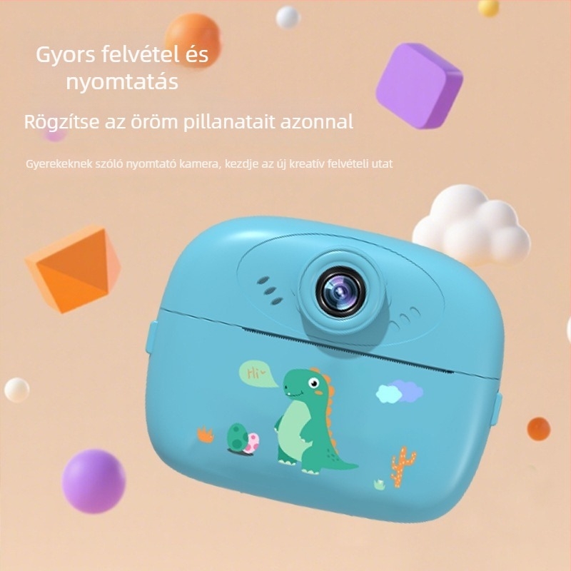 Gyermekeknek szánt azonnali nyomtatású kamera, Z13 modell, 2024-es kiadás, TF memória, 2,4 hüvelykes LCD, 300k pixel