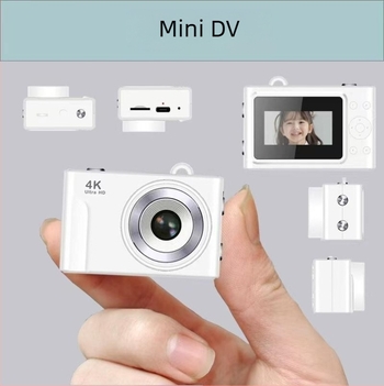 4K zsebkamera képstabilizálással, vízálló, 0,96 hüvelykes LCD-kijelző, microSD tárhely, videófelvétel és fénykép készítés