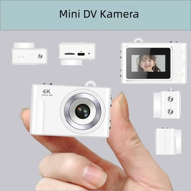 4K zsebkamera képstabilizálással, vízálló, 0,96 hüvelykes LCD-kijelző, microSD tárhely, videófelvétel és fénykép készítés