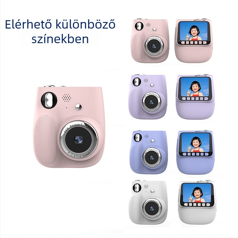 Gyerekeknek szóló azonnali nyomtató kamera X3 - 2.4" LCD, 4800 pixeles felbontás, memóriakártya, ABS ház