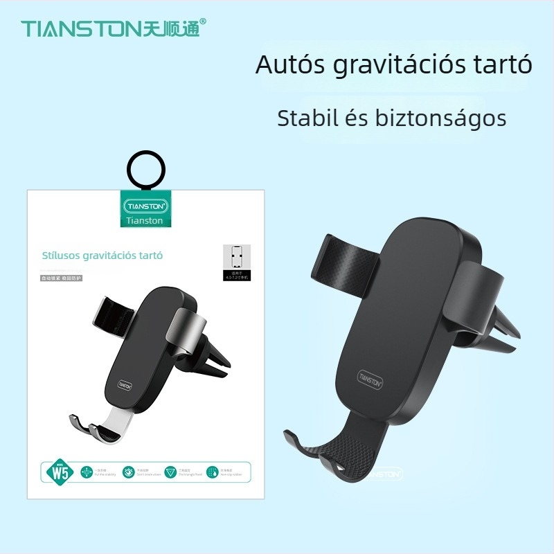 Autó légkivezetőhöz mágneses telefontartó, multifunkcionális, modell F3, ötvözet