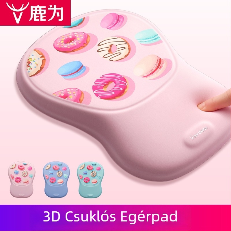 Szilikonból készült csuklópad, dupla oldalú, csúszásmentes, kopásálló, könnyen tisztítható - irodai egérpad