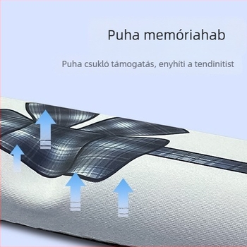 Egérpad csuklótámasz, memóriahab, természetes kaucsuk, masni dizájn, 3D INS stílus