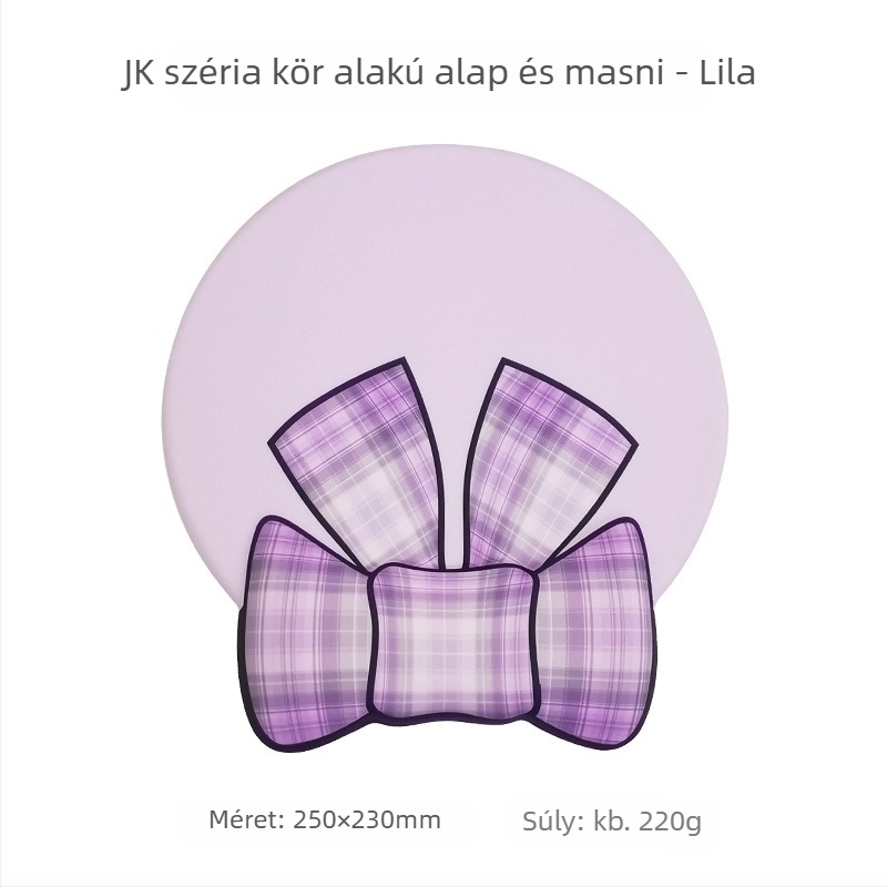 Egérpad csuklótámasz, memóriahab, természetes kaucsuk, masni dizájn, 3D INS stílus