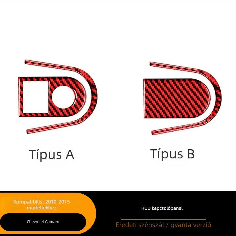 Szénszálas HUD kapcsoló díszítő matrica Chevrolet Camaro 2010-2015-ig | AKLW, testreszabható