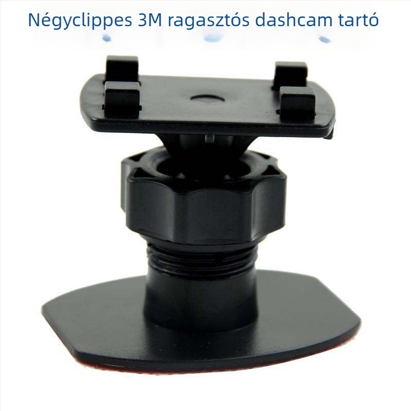 Autóba szerelhető kamera tartó mini pan-tilt, 1/4 hüvelykes csavaros csatlakozással, univerzális műanyag tartó 3M ragasztóval