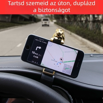 Univerzális autó HUD műszerfal-tartó, snap-in telepítés, elektromos szorítás, újratölthető energiaforrás, navigációhoz és mobiltelefonhoz