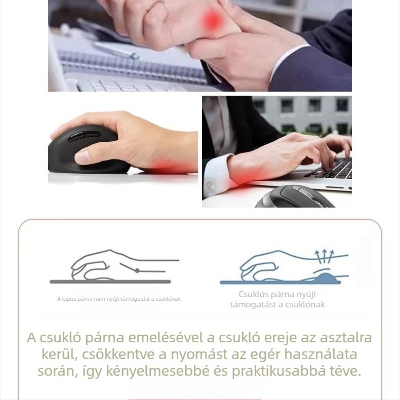 Egérpad csuklótámasz – kis gumí alátét, karikatúra stílus, nyomtatott kivitel, univerzális modell