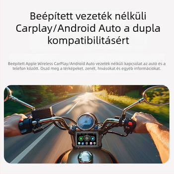 Motorkerékpár dash cam 360° nézet, 2,0 MP szenzor, TF-kártya támogatás 64 GB-ig, 1600x600 felbontás, elülső felszerelés motorkerékpáron