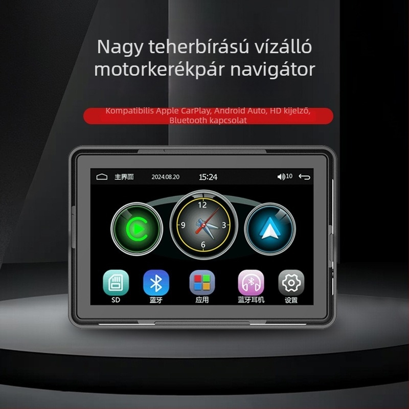 Motorkerékpár dash cam 360° nézet, 2,0 MP szenzor, TF-kártya támogatás 64 GB-ig, 1600x600 felbontás, elülső felszerelés motorkerékpáron