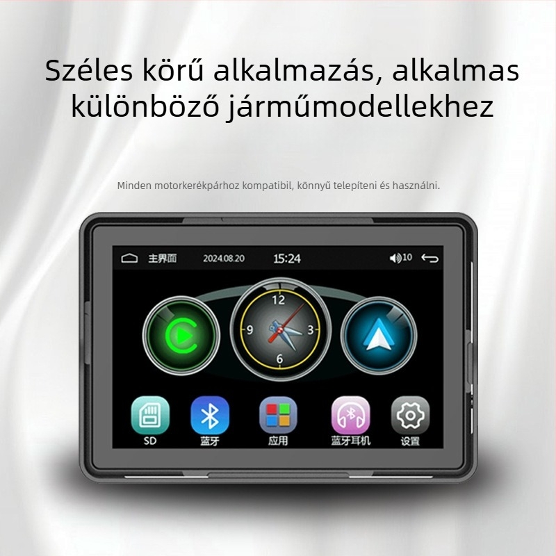 Motorkerékpár dash cam 360° nézet, 2,0 MP szenzor, TF-kártya támogatás 64 GB-ig, 1600x600 felbontás, elülső felszerelés motorkerékpáron