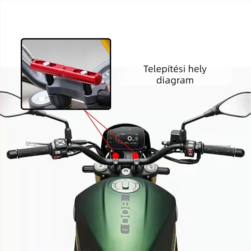 Motorkerékpár univerzális telefon-tartó kinyúló rúddal DVR és navigáció számára