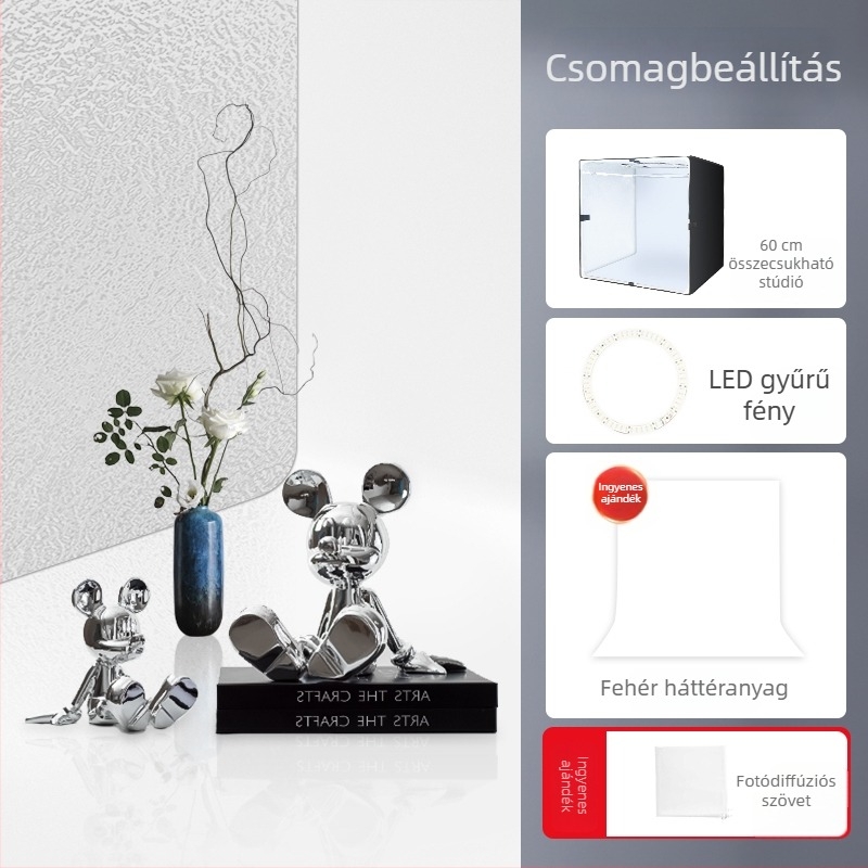 LED stúdió fénybox ékszerfotózáshoz