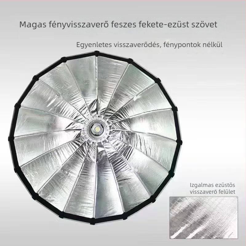 Softbox világítótest, textil felépítésű, professzionális fotózáshoz, hálóval, súly 1.5