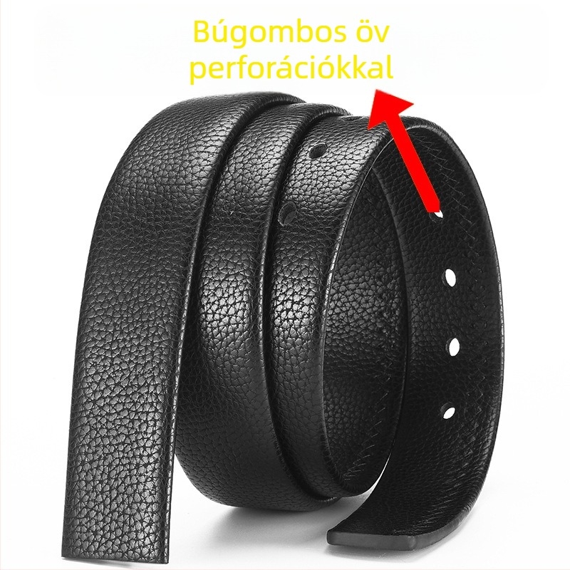Férfi automata öv, műbőr, ötvözet csattal, szélesség 2–4 cm, üzleti, sokoldalú, egyszerű