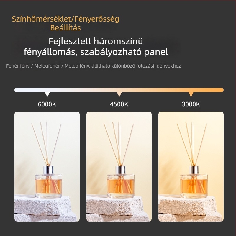 Kompakt stúdió fotoboks LED-es világítással, modell B40, háttérpapír mellékelve, súly 2 kg