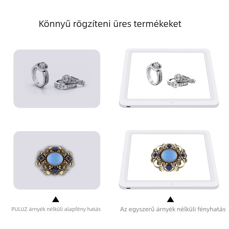 Puluz Fat Cow mini fotóstúdió LED világítás érintőgombos, árnyékmentes alsó világítás, ABS, modell Pu5136/PU5131W