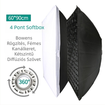 Star Trace 6090 Softbox professzionális fotózásra, fém váz