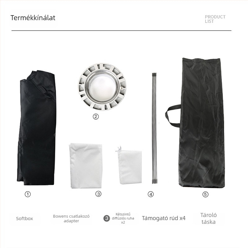 Star Trace 6090 Softbox professzionális fotózásra, fém váz