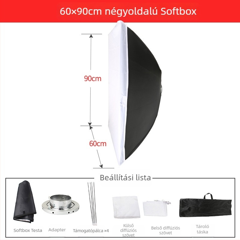 Star Trace 6090 Softbox professzionális fotózásra, fém váz