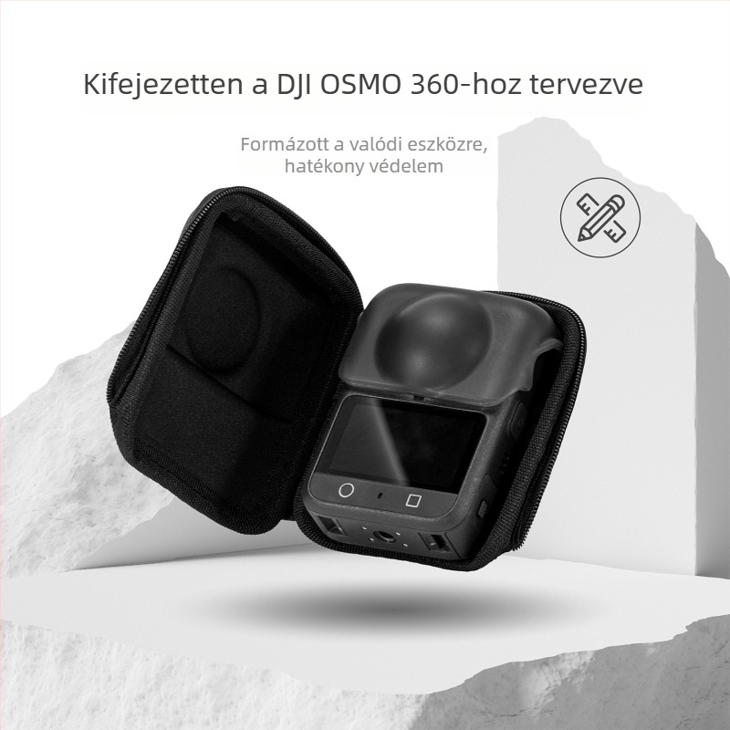 Védőtok DJI Osmo 360 panoráma kamera számára, kompakt korpusz, ütésálló
