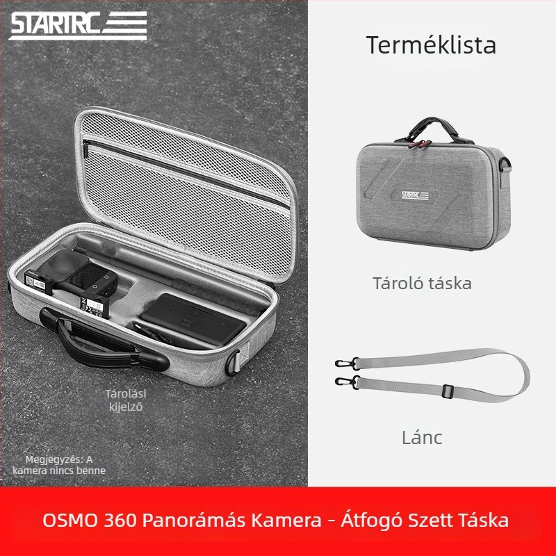 Védőtok DJI Osmo 360 panoráma kamera számára, kompakt korpusz, ütésálló