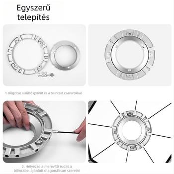 Godox Shenniu Soft Light Tool — Alumínium ötvözet, Maximális teher 2 kg alatt
