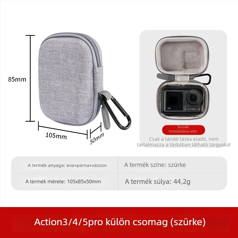 Hordozható tárolótáska DJI Osmo Action 5 Pro/4/3 és GoPro kamerákhoz