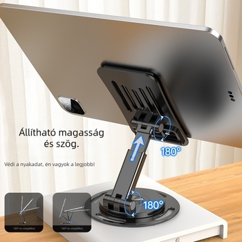 Telefonállvány – műanyag, asztali, összecsukható, kihúzható tabletatartó, Magic Bear