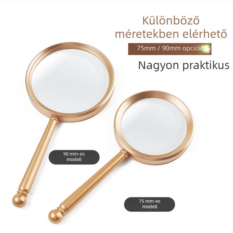 Kézi nagyító olvasáshoz, 20x nagyítás, nagy felbontású lencse, idős személyek számára, otthoni használatra